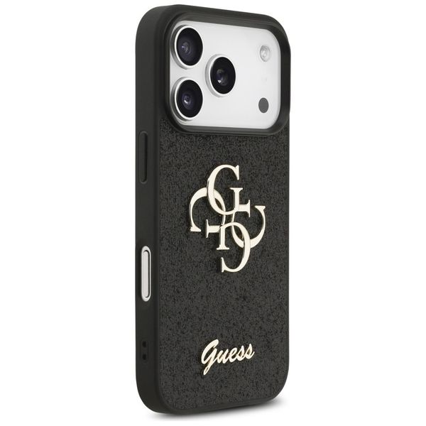Etui Guess Fixed Glitter Big 4G do iPhone 17 Pro czarny zdjęcie 4