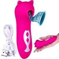 Wibrator Powietrzny Do Łechtaczki Damski Ssący Masażer Kotek Różowy