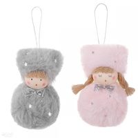 ZAWIESZKI DZIEWCZYNA I CHŁOPIEC 2 SZT RÓŻ POPIEL DPZS-057 DP CRAFT