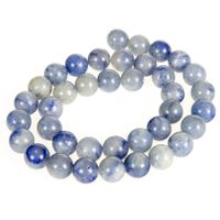 AWENTURYN niebieski kulka gładka 10mm sznur 38cm