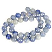 AWENTURYN niebieski kulka gładka 10mm sznur 38cm