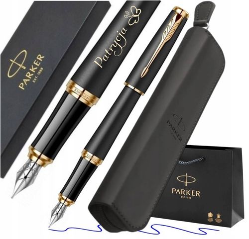 PIÓRO PARKER WIECZNE URBAN CZARNE GT ZŁOCONE z GRAWEREM ETUI PIÓRNIK CZARNY na Arena.pl