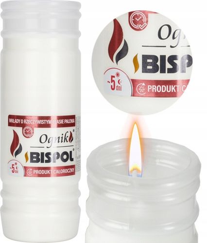 Wkłady do zniczy Bispol WP5N 120h 18szt na Arena.pl