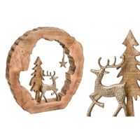 Drewniana dekoracja świąteczna 47x6x45