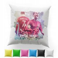 POSZEWKA Z NADRUKIEM BAWEŁNIANA 40x40CM - CRISTIANO RONALDO CR7 PIŁKA NOŻNA