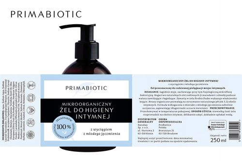 2 x ŻEL Pod Prysznic DO HIGIENY INTYMNEJ MIKROORGANICZNY PRIMABIOTIC 250ml na Arena.pl