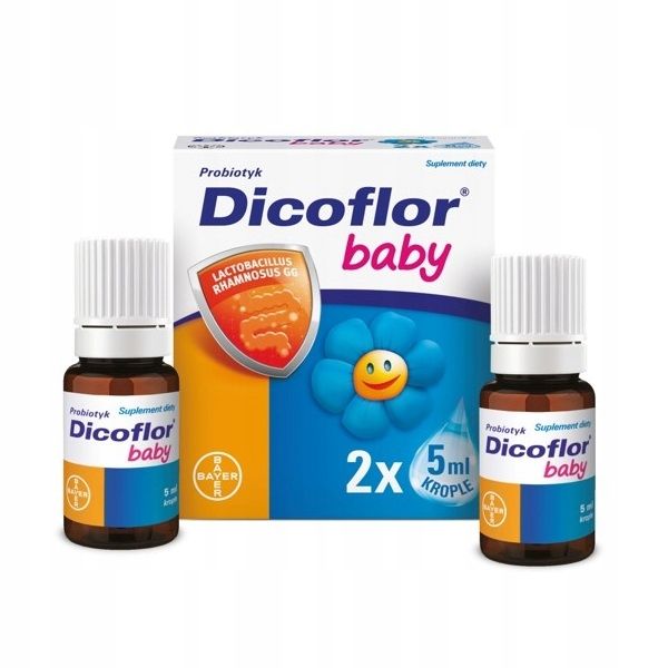 Dicoflor Baby probiotyk krople zestaw 2 x 5 ml (10 ml) zdjęcie 2