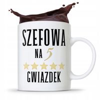 Kubek Prezent Dla Szefowej Szefowa Na 5 Gwiazdek Z Nadrukiem Ze Zdjęciem