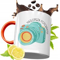 Kubek Pomarańczowy Dla Fotografa Prezent Z Nadrukiem Ze Zdjęciem