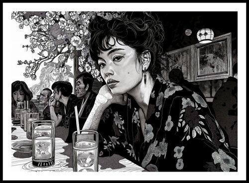 Plakat 84x59,5cm Czarne Kimono na Arena.pl