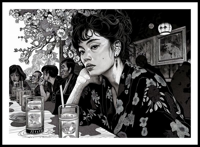 Plakat 84x59,5cm Czarne Kimono zdjęcie 3