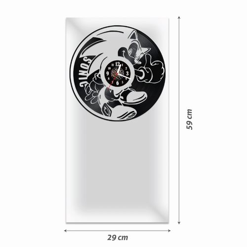 Zegar Ścienny z płyty winylowej na lustrze BAJKI 64 wzory 29x59cm na Arena.pl