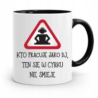 Dla Dja Muzyka Kubek Czarny W Cyrku Nie Śmieje Z Nadrukiem Ze Zdjęciem
