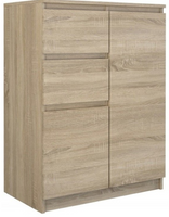 Nowoczesna Komoda 2 Drzwi 2 Szuflady 70 cm Sonoma KARGO TS - 3 Kolory