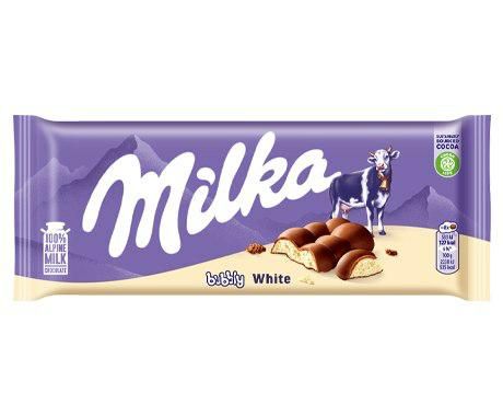 MILKA CZEKOLADA 90g  BUBBLY WHITE zdjęcie 1