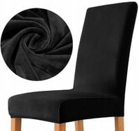 POKROWIEC NA KRZESŁO WELUR PREMIUM CZARNY