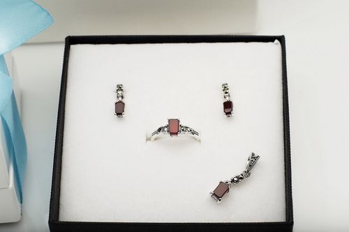 Srebrny pierścionek PDM5940 - Agat na Arena.pl