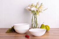 Miski salaterki szklane białe kwadrat Altom Design White Harmony 16 cm 6szt