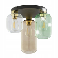 PLAFON OKRĄGŁY LAMPA SUFITOWA SZKLANE KLOSZE TK LIGHTING MARCO 3318 ZIELONY