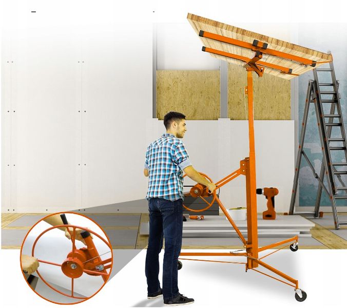 WINDA DO PŁYT GIPSOWYCH PODNOŚNIK DO PŁYT GIPSOWYCH PŁYT OSB REGIPSÓW zdjęcie 12