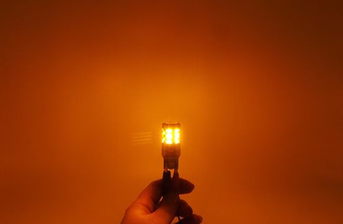 żarówka LED W21W, 7440 12-24V bez błędu pomarańczowa 100% CANBUS na Arena.pl