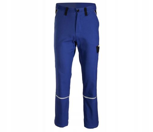 Spodnie robocze ochronne Bawełna 100% do pracy z odblaskami niebieskie r 54 na Arena.pl