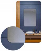 LUSTRO 50x80 cm ZAOKRĄGLONE ROGI BEZ OŚWIETLENIA ŁAZIENKOWE BEZ RAMY