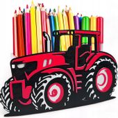 Organizer na biurko na kredki TRAKTOR FARMA 3D piórnik Prezent na urodziny