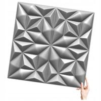 Kaseton Ścienny Sufitowy 3D SZARE Panele Ścienne 50x50 0,25m2 Onyx
