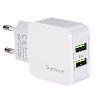 Ładowarka sieciowa MYWAY 2x USB 2.4A