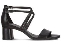 Ecco Sandały damskie - Elevate 65 na słupku - rozmiar 37 - czarne skórzane