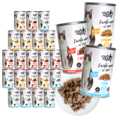 KARMA DLA KOTA - MOKRA KARMA PUSZKA MIX SMAKÓW KAWAŁKI 24x415g | TufTuf