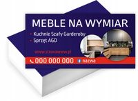 Wizytówki firmowe Foliowane 1000szt duży wybór wzorów MEBLE NA WYMIAR