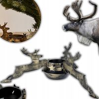 STOJAK POD CHOINKĘ Z MISĄ CHOINKOWY DUŻY METALOWY CHOINKA OZDOBNY RENIFER