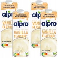 ALPRO WANILIA Zestaw 4 szt x 1L Mleko Sojowe Napój roślinny BEZ LAKTOZY