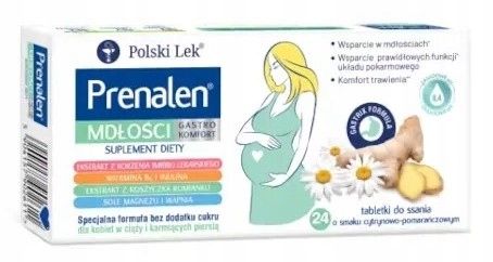 PRENALEN MDŁOŚCI, TABLETKI DO SSANIA, 24SZT. zdjęcie 1