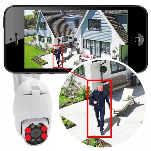 KAMERA WIFI IP SMART ZEWNĘTRZNA OBROTOWA FULL HD 2MP 1080p ZOOM 4x DETEKCJA zdjęcie 5
