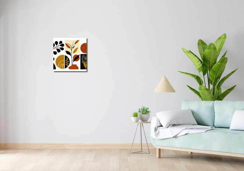 Obraz 40x40cm Kolaż Botaniczny zdjęcie 2