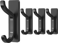 Haki ścienne samoprzylepne czarne 4 szt stal nierdzewna do 6 kg zestaw