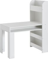 Biurko dziecięce białe z regałem do pokoju dla dziecka stolik