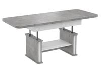 Ława Rozkładana Podnoszona L15 Beton Jasny Biała 120/200x70 Stół Ławostół