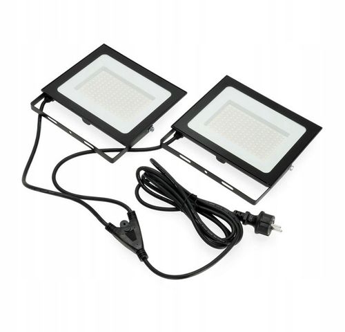 ZESTAW Halogen Naświetlacz LED + Statyw Budowlany 2x 100W 22000lm + na Arena.pl