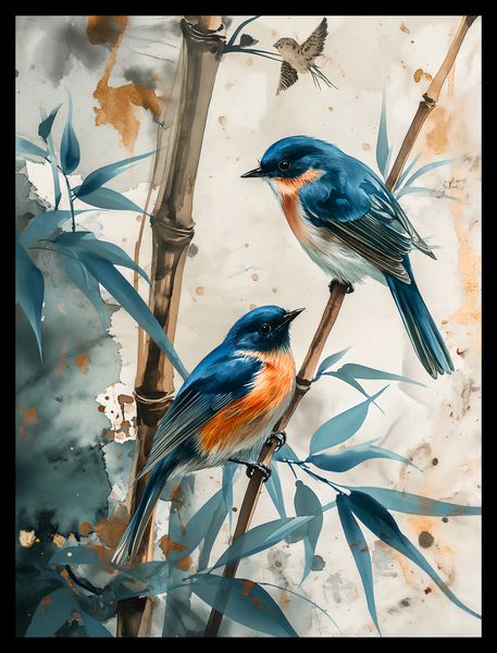 Plakat 30x40cm Trzy Ptaki zdjęcie 2