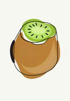 Plakat 70x100cm  Nowoczesny Owoce I Kiwi I Pop Art Vintage