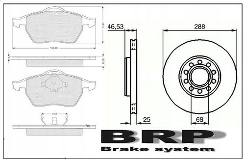 Tarcze Klocki Przód Audi A4 B5 B6 B7,A6 C5,VW Passat B5 B5 FL (288mm.) na Arena.pl