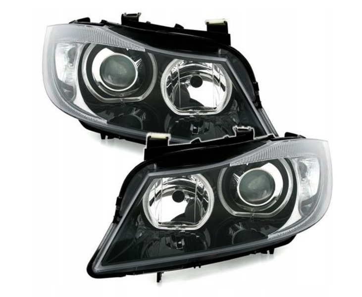 Reflektory BMW E90 E91 2005-2011 BIAŁE Ringi LED H7 DEPO - Oryginalne Lampy zdjęcie 3