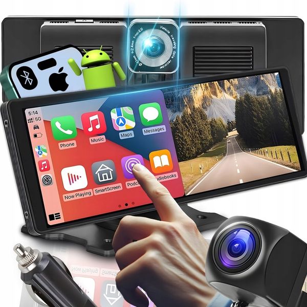 RADIO STACJA MULTIMEDIALNA SAMOCHODOWA CARPLAY ANDROID AUTO KAMERA zdjęcie 1