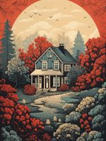 Plakat 30x40cm Idylla Rustykalna