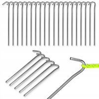 SZPILKI NAMIOTOWE ŚLEDZIE KOTWY DO NAMIOTU STALOWE CEMPINGOWE 20 SZT