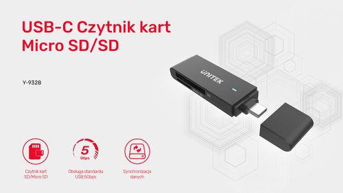 Unitek Czytnik kart SD/microSD USB-A 5Gbps/USB-C na Arena.pl